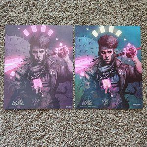 X-Men Gambit 8" x 10" Art Print Set of 2 - Limited Edition - Bam Box Exclusive